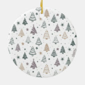 Chic Christmas Photo Collage Commemorative 2025 Keramisch Ornament (Achterkant)