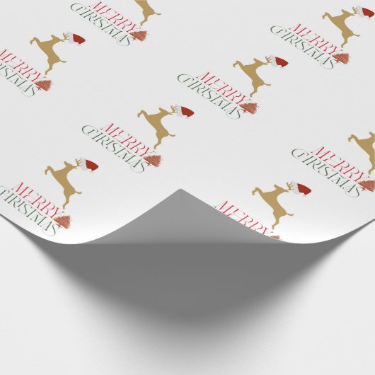Chic Christmas scandinavian pattern  Cadeaupapier (Hoek)
