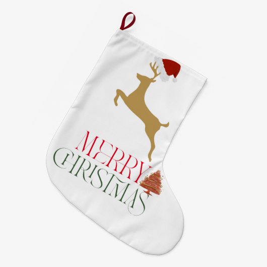 Chic Christmas scandinavian pattern  Grote Kerstsok (Voorkant (Hangend))