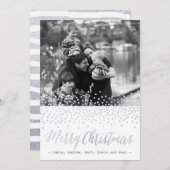 CHIC CHRISTMAS Silglittering Fotokaart Feestdagenkaart (Voorkant / Achterkant)