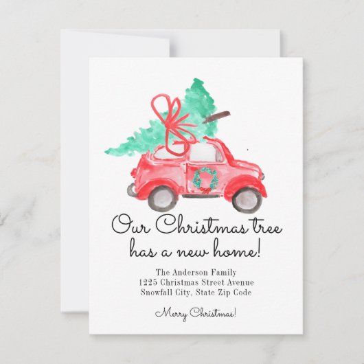 Chic Christmas Tree Nieuwe Home Car Fun Script Ver Aankondiging (Voorkant)