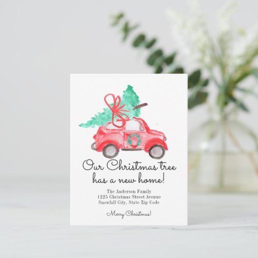 Chic Christmas Tree Nieuwe Home Car Fun Script Ver Aankondiging (Staand voorkant)