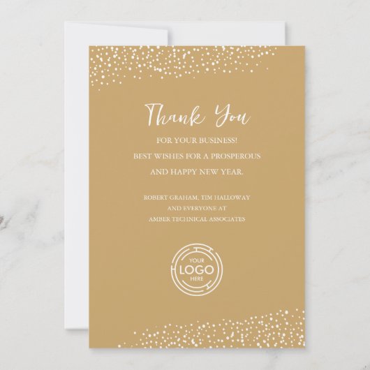 Chic Christmas Tree Ornaments Business Feestdagenkaart (Achterkant)