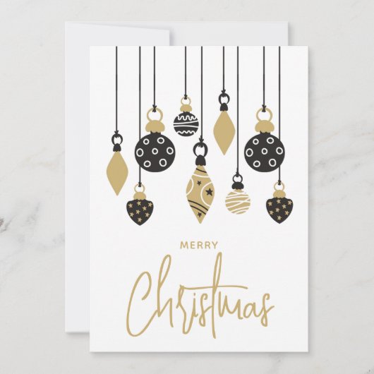 Chic Christmas Tree Ornaments Business Feestdagenkaart (Voorkant)