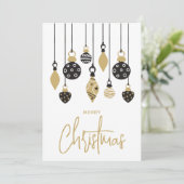 Chic Christmas Tree Ornaments Business Feestdagenkaart (Staand voorkant)