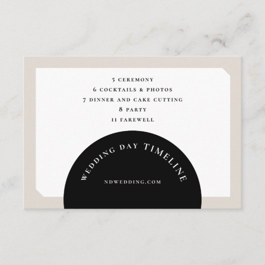 CHIC CIRCLE WEDDING INFORMATIEKAARTJE (Voorkant)