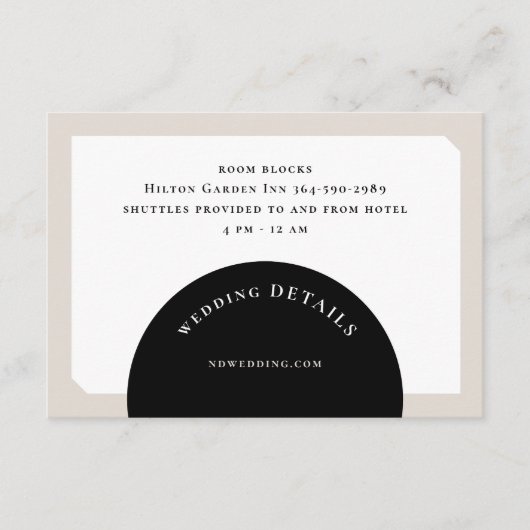 CHIC CIRCLE WEDDING INFORMATIEKAARTJE (Voorkant)