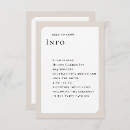 CHIC CIRCLE WEDDING INFORMATIEKAARTJE