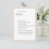 CHIC CIRCLE WEDDING INFORMATIEKAARTJE (Staand voorkant)
