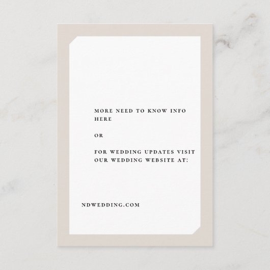 CHIC CIRCLE WEDDING INFORMATIEKAARTJE (Achterkant)