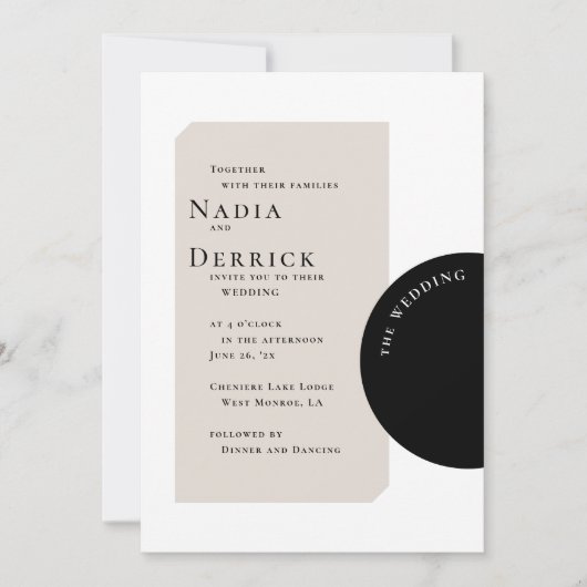 CHIC CIRCLE WEDDING KAART (Voorkant)