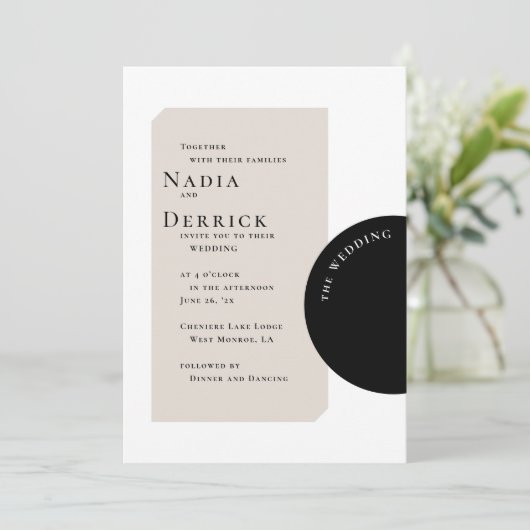 CHIC CIRCLE WEDDING KAART (Staand voorkant)