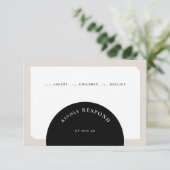 CHIC CIRCLE WEDDING RSVP KAARTJE (Staand voorkant)