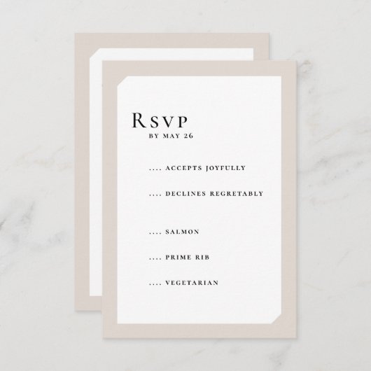 CHIC CIRCLE WEDDING RSVP KAARTJE (Voorkant / Achterkant)
