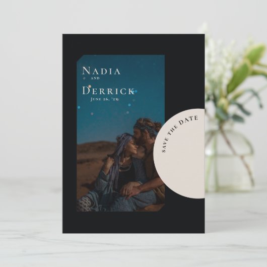 CHIC CIRCLE WEDDING SAVE THE DATE (Staand voorkant)