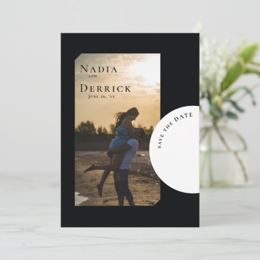 CHIC CIRCLE WEDDING SAVE THE DATE (Staand voorkant)