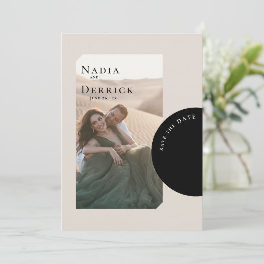 CHIC CIRCLE WEDDING SAVE THE DATE (Staand voorkant)