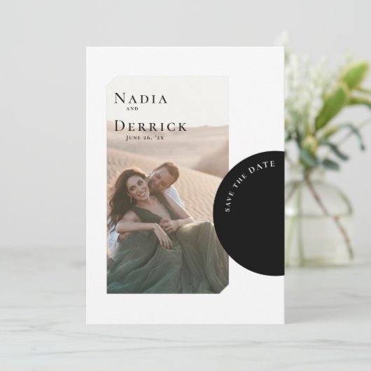 CHIC CIRCLE WEDDING SAVE THE DATE (Staand voorkant)