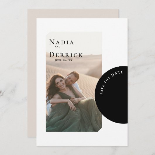 CHIC CIRCLE WEDDING SAVE THE DATE (Voorkant / Achterkant)