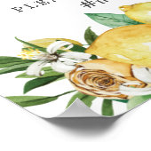 Chic Citroen Bloemig Oh Snap Deel de Liefde Trouwe Poster (Hoek)