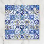 Chic citroen bloemige groene baby shower bedankje bedankjes labels (Achterkant)