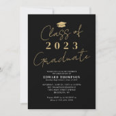 Chic Class of 2023 Photo Afstuderen Graduation Par Kaart (Voorkant)