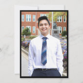 Chic Class of 2023 Photo Afstuderen Graduation Par Kaart (Achterkant)