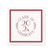 Chic Class of 2025 Afstuderen Bourgondische typogr