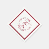 Chic Class of 2025 Afstuderen Bourgondische typogr Servet (Hoek)