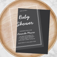 Chic Classic Calligraphy Script Baby shower