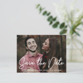 Chic Classic Gepersonaliseerd Sla het Datum Briefk Briefkaart (Staand voorkant)