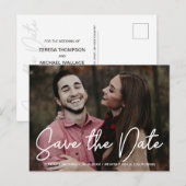 Chic Classic Gepersonaliseerd Sla het Datum Briefk Briefkaart (Voorkant / Achterkant)