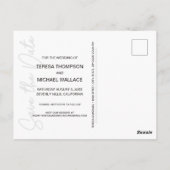 Chic Classic Gepersonaliseerd Sla het Datum Briefk Briefkaart (Achterkant)
