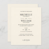 Chic Classic Plain Beige Elegant Budget Wedding (Voorkant / Achterkant)