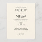 Chic Classic Plain Beige Elegant Budget Wedding (Voorkant)