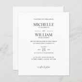 Chic Classic Plain Elegant Budget Wedding (Voorkant / Achterkant)