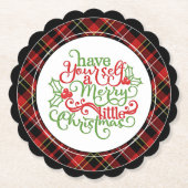 Chic Classic Red Black Yellow White Tartanpatroonp Kartonnen Onderzetters (Voorkant)