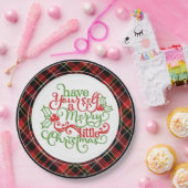 Chic Classic Red Black Yellow White Tartanpatroonp Papieren Bordje (Feest)