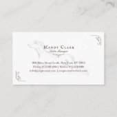 Chic Classy Boutique Style Pet Salon Dachshund Dog Visitekaartje (Achterkant)