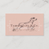 Chic Classy Boutique Style Pet Salon Dachshund Dog Visitekaartje (Voorkant)