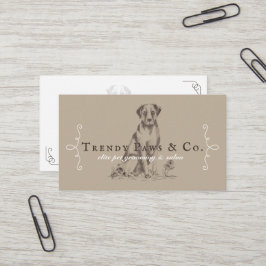 Chic Classy Boutique Style Pet Salon Labrador Hond Visitekaartje