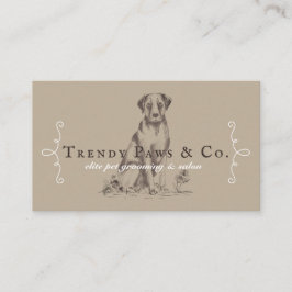 Chic Classy Boutique Style Pet Salon Labrador Hond Visitekaartje