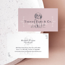 Chic Classy Boutique Style Pet Salon Shih Tzu Dog Visitekaartje