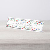 Chic Classy Elegant Custom Professional Floral Bureau Naambordje (Voorkant)