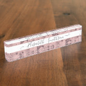 Chic Classy Elegant Custom Professional Floral Naambordje (Zijkant)