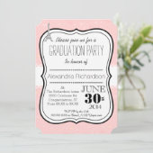 Chic classy Paris eiffel tower Graduparty Kaart (Staand voorkant)
