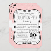 Chic classy Paris eiffel tower Graduparty Kaart (Voorkant / Achterkant)