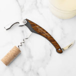 Chic Classy Warm Amber Bruin Hout Grain Patroon Kurkentrekker<br><div class="desc">Het moderne, hedendaagse, maar rustige patroon van de houtkorrel kijkt ontwerp met ruimte om met naam en datum, of beperkte tekst, van uw keus aan te passen of te personaliseren. Fun keepjesgift, partijvoordeel en persoonlijk memento voor speciale evenementen en gelegenheden zoals een jubileum, bachelorfeest, kerstcadeautje, en voor huwelijksgasten, beste man...</div>