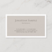 Chic Clean Design Modern Monogram Plain Excellent Visitekaartje (Achterkant)