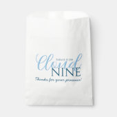 Chic Cloud Nine Modern Script bruidsmeisje cadeau Bedankzakje (Voorkant)